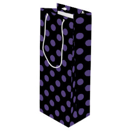Bolsa Para Vino Polka ultravioleta sobre negro
