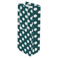 Pos de polka blanco en verde azulado