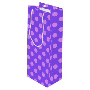 Bolsa Para Vino Pos de polka de Lilac en periwinkle
