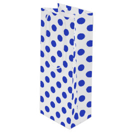 Bolsa Para Vino Pos reales de polka azul