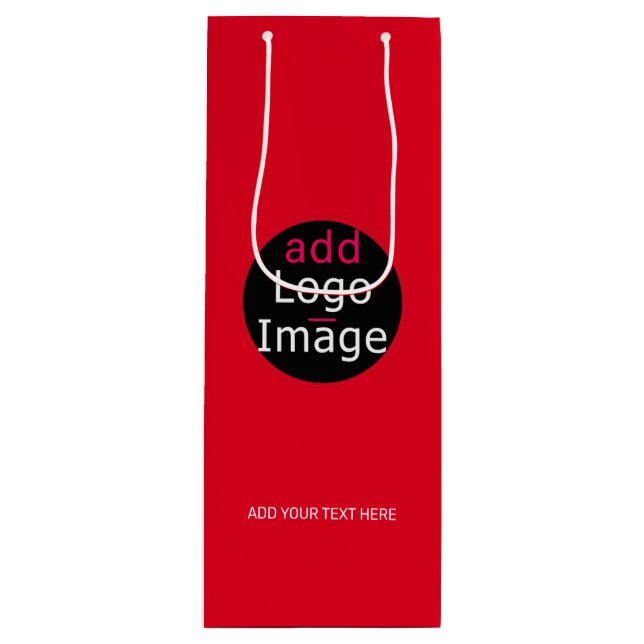 Bolsa Para Vino Profesional Moderno Personalizado Negocio Rojo Int (Anverso)