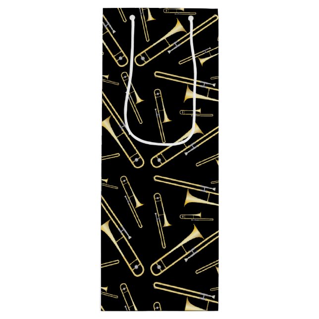 Bolsa Para Vino Profesor de banda de músicos trombónicos (Anverso)