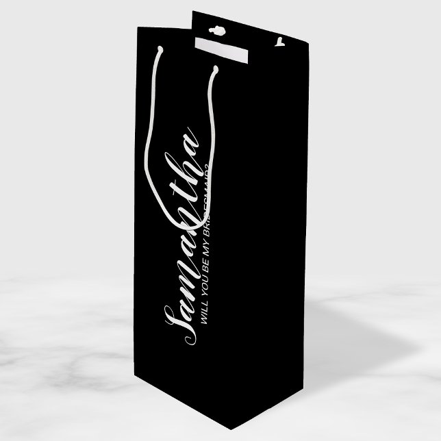 Bolsa Para Vino Propuesta de Dama de Honor Moderna (Subido por el creador)