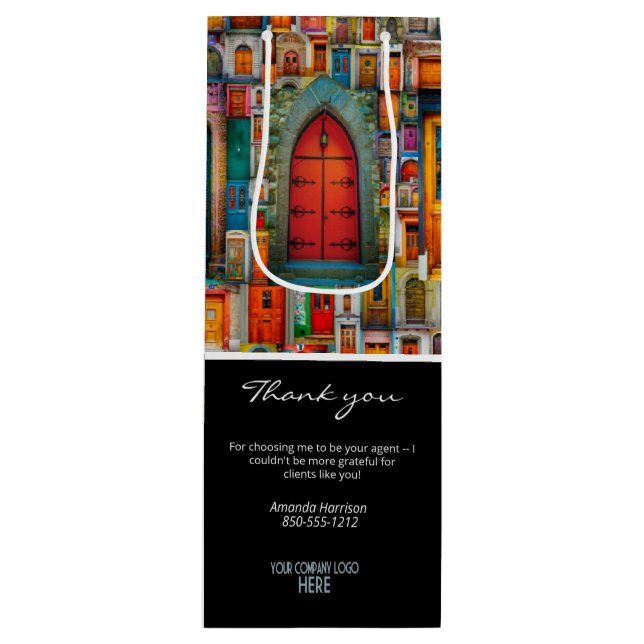 Bolsa Para Vino Puertas de época del logotipo de la empresa Gracia (Anverso)