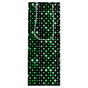 Bolsa Para Vino Punto Polka 02.Verde. Black BG