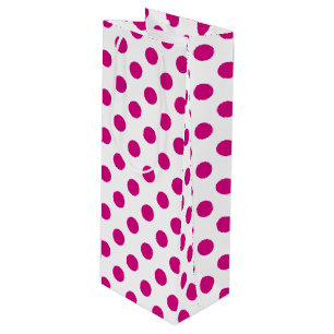 Bolsa Para Vino Puntos de polka de Fuchsia