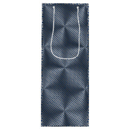 Bolsa Para Vino Puntos de Polka en la placa Metalizado 01x4 DBlue 