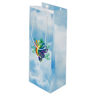 Bolsa Para Vino Ramo del Clef de la música en nubes