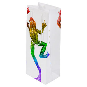 Bolsa Para Vino rana de colores arcoíris de SlipperyJoe renderizad