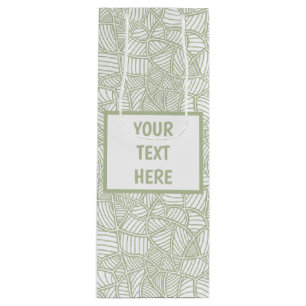 Bolsa Para Vino Random Leaf Mosaic Pale Green