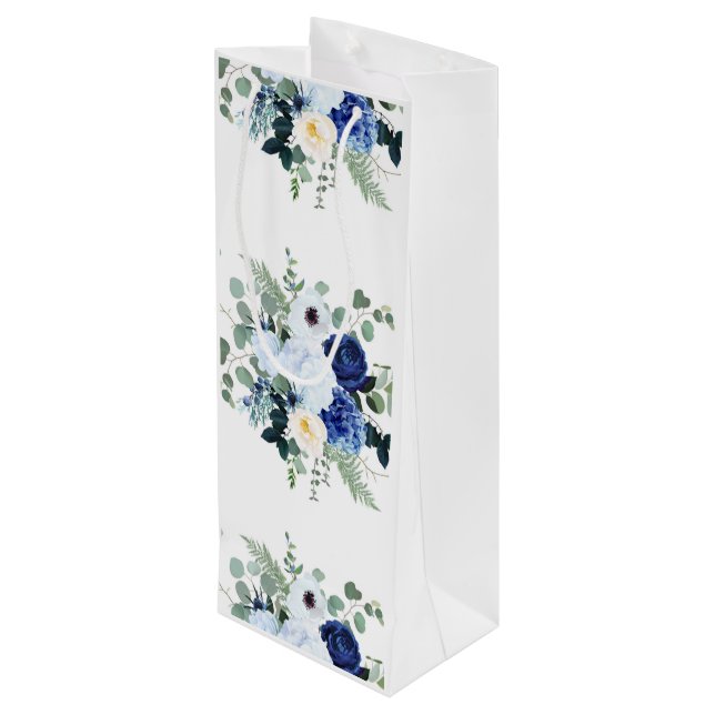 Bolsa Para Vino Ranunculus Anemone Hydrangea Rosa Fondo blanco (Angulo reverso)