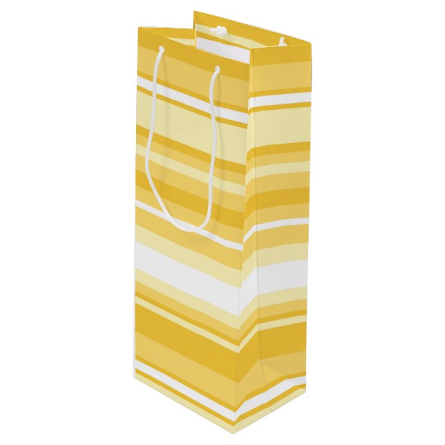 Bolsa Para Vino Rayas amarillas (Angulo Anverso)