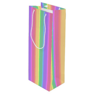 Bolsa Para Vino Rayas arcoiris pastorales