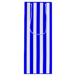 Bolsa Para Vino Rayas Azules y Blancas