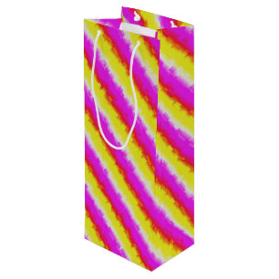 Bolsa Para Vino Rayas de arco iris rosado de Artdeco