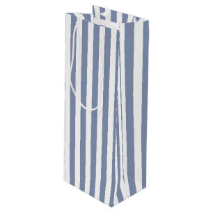 Bolsa Para Vino Rayas de caramelo azul gris y blanco