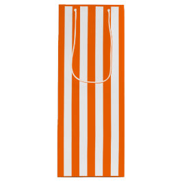 Bolsa Para Vino Rayas de naranja y blanco