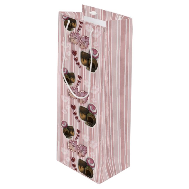 Bolsa Para Vino Rayas de trufa (Angulo Anverso)