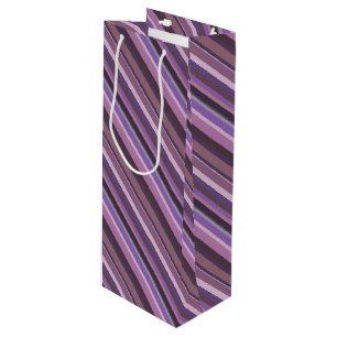 Bolsa Para Vino Rayas diagonales malvas