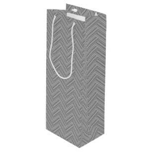 Bolsa Para Vino Rayas grises de doble trama