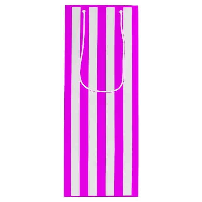 Bolsa Para Vino Rayo rosa y blanco (Anverso)