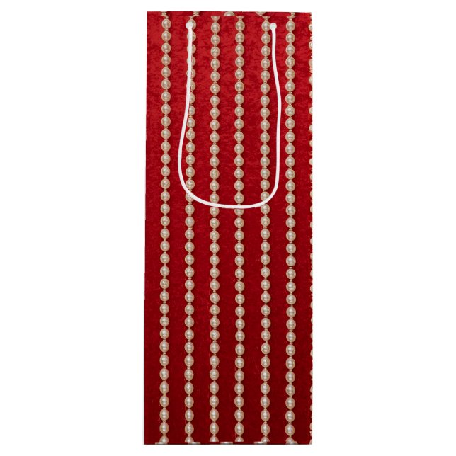 Bolsa Para Vino Red and White Pearl  (Anverso)