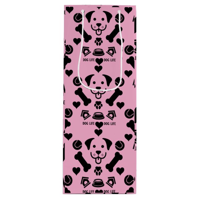 Bolsa Para Vino Regalo con temas de perro (Anverso)