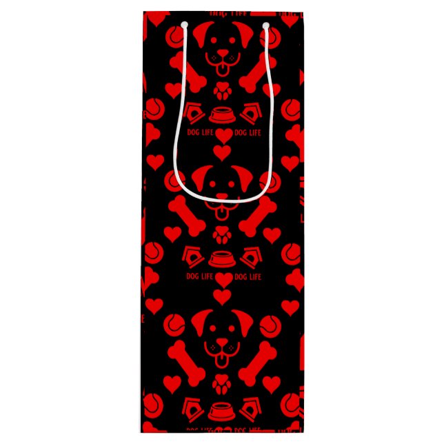 Bolsa Para Vino Regalo con temas de perro (Anverso)