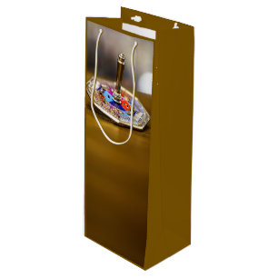Bolsa Para Vino Regalo de dreidel de Hanukkah SlipperyJoe base oct