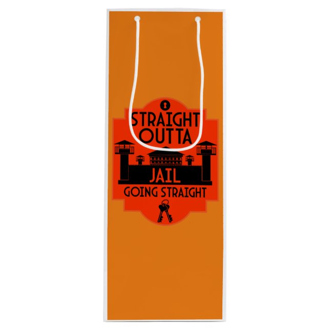 Bolsa Para Vino Regalo De Liberación De Prisiones Fuera De La Cárc (Anverso)