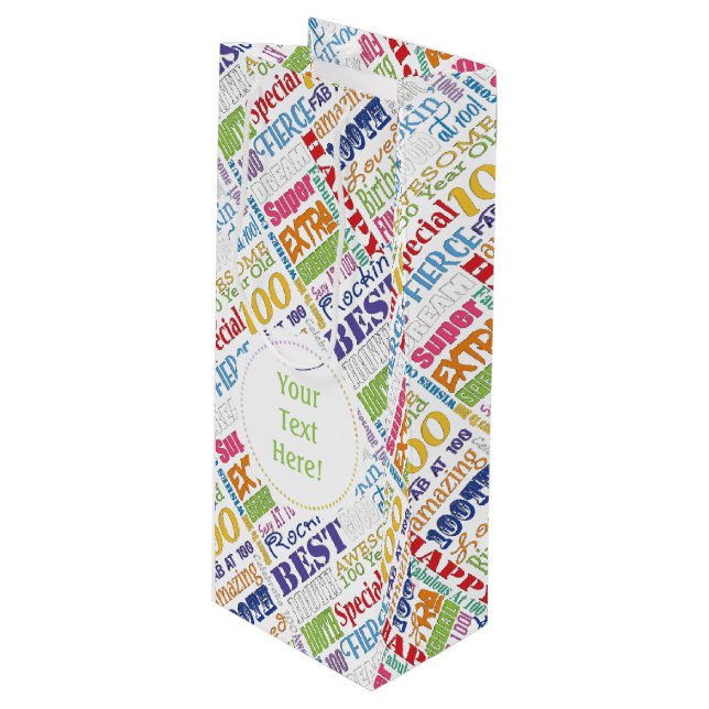 Bolsa Para Vino Regalos únicos y especiales de la Fiesta del Cumpl (Angulo Anverso)