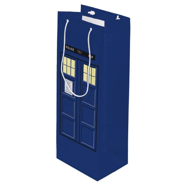 Bolsa Para Vino Reino Unido - Policía Azul - Casilla 1 (Angulo Anverso)