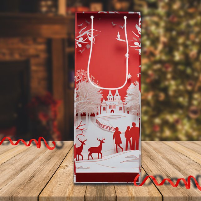 Bolsa Para Vino Renos 3D y personas en las aldeas (Subido por el creador)