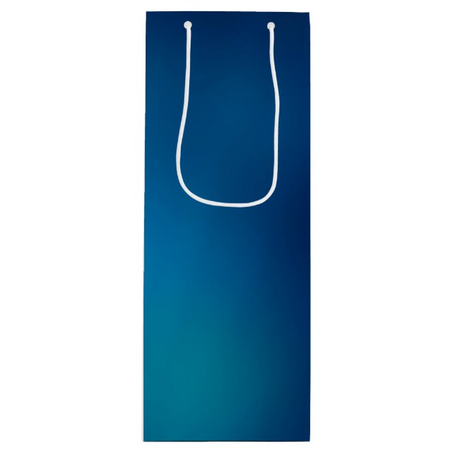Bolsa Para Vino Resplandor Azul Profundo Subacuático (Anverso)