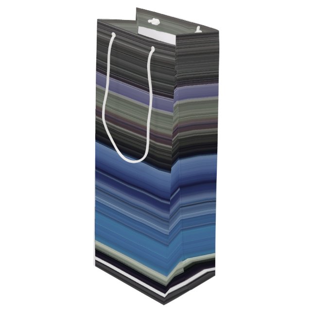Bolsa Para Vino Resumen #1: Azul y gris (Angulo Anverso)