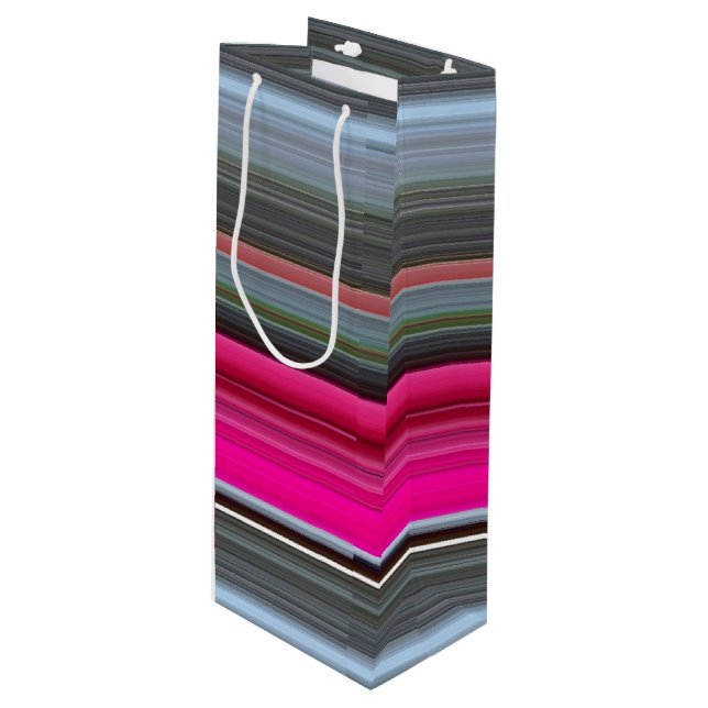 Bolsa Para Vino Resumen #1: Cerise y gris (Angulo Anverso)