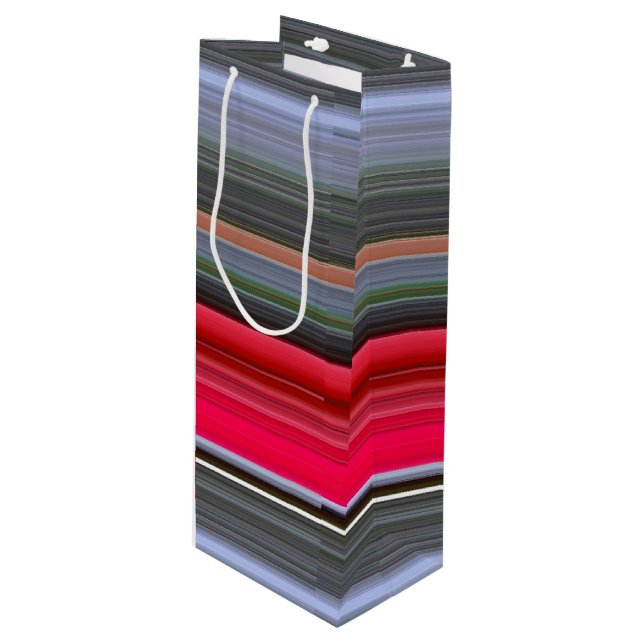 Bolsa Para Vino Resumen #1: Rojo y Gris (Angulo Anverso)