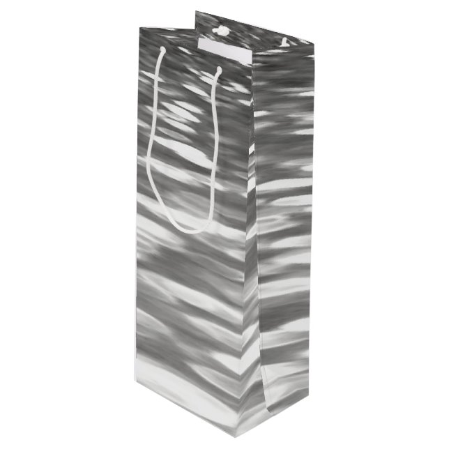 Bolsa Para Vino Resumen #3: Brillo gris plateado (Angulo Anverso)