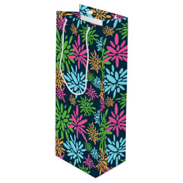 Bolsa Para Vino Resumen de colores de fuegos artificiales Flores B