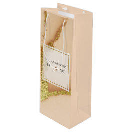 Bolsa Para Vino Resumen de coral moderno 🌸 Boda de aceite de tint