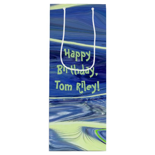 Bolsa Para Vino Resumen Diseño de vidrio soplado (Anverso)