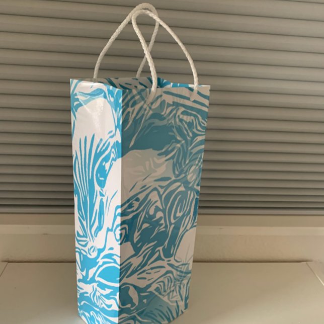 Bolsa Para Vino Resumen Flores tropicales florales (Subido por el creador)