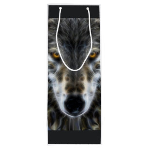 Bolsa Para Vino Retrato inspirador del diseño del lobo