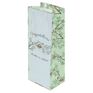 Bolsa Para Vino Robin Birds Nest Eggs Spring Baby Shower