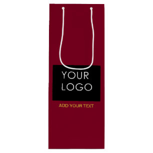 Bolsa Para Vino Rojo Borgoña Personalizable Negocio Agrega Tu Logo