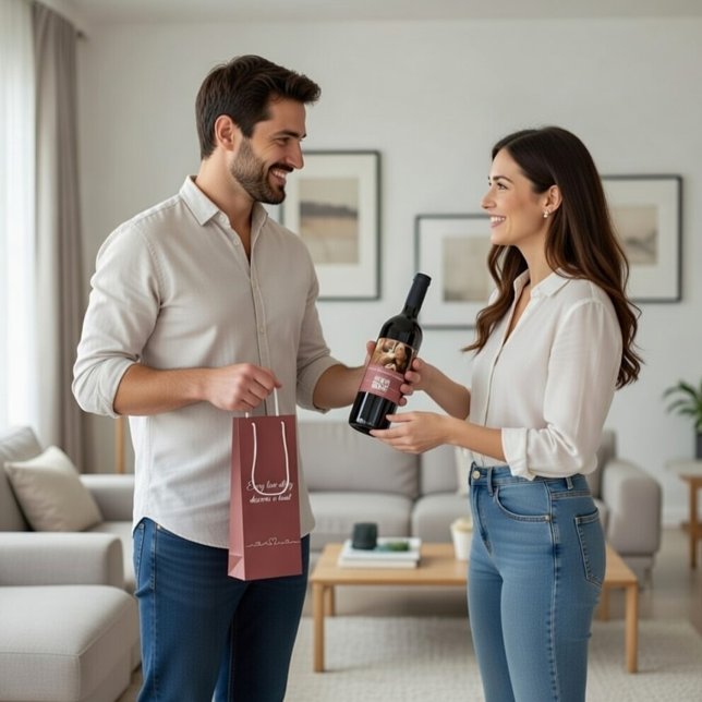 Bolsa Para Vino Romantic message personalized  (Subido por el creador)