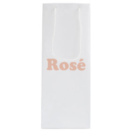 Bolsa Para Vino "Rosa" Rosa letras rosa claro blanco