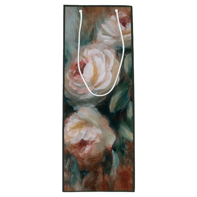 Bolsa Para Vino Rosas Blancas (Anverso)