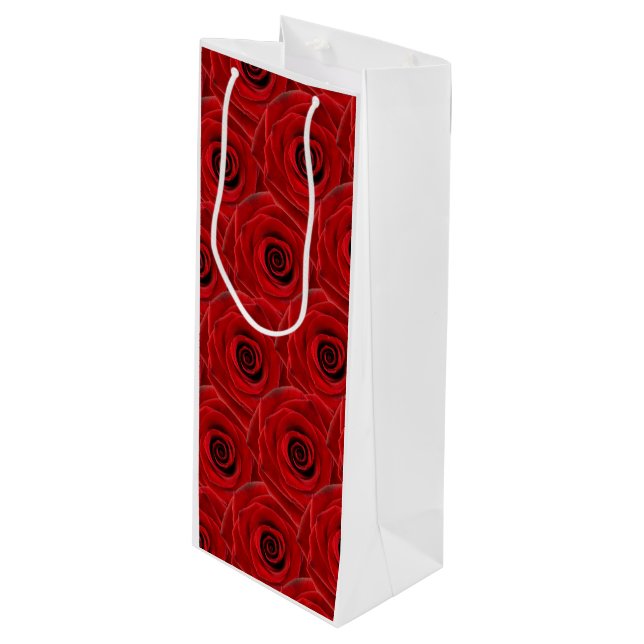 Bolsa Para Vino Roses Rojos Elegantes Día de San Valentín Amor Her (Angulo Anverso)