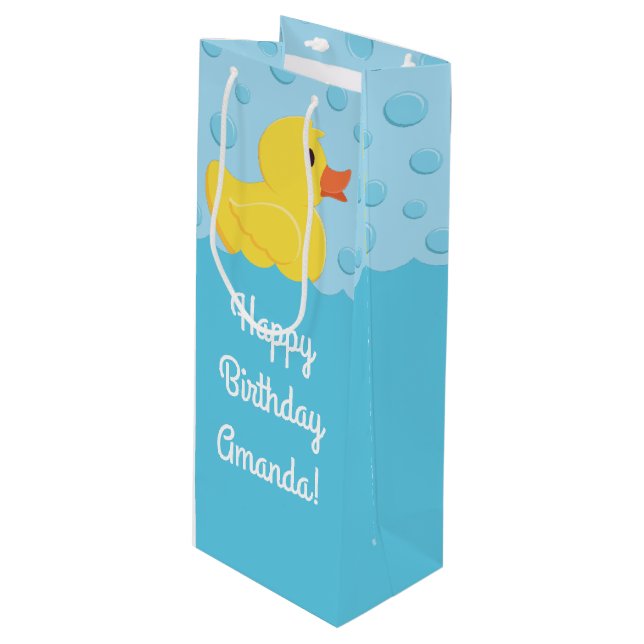 Bolsa Para Vino Rubber Ducky (Angulo Anverso)